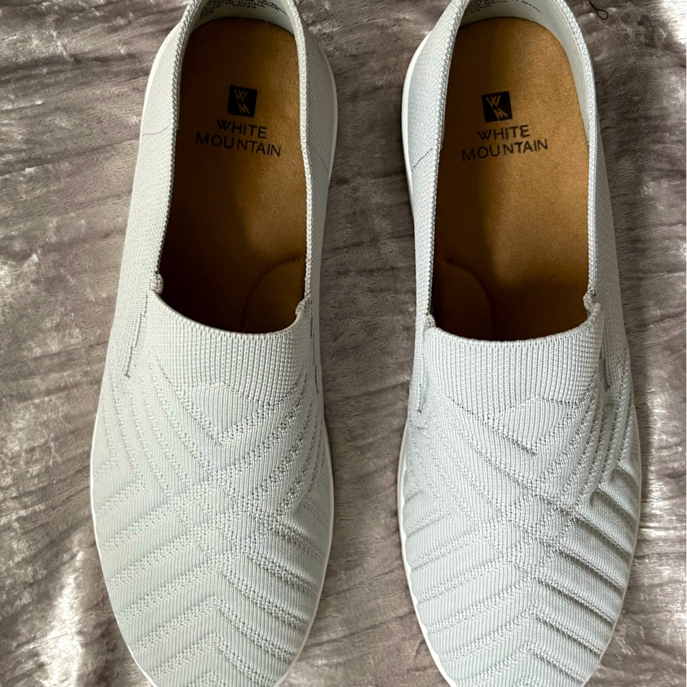 Gray Slip On Shoes 9.5